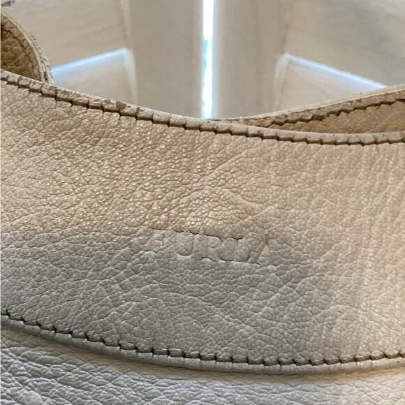 FURLA CREAM LEATHER SNAP CLOSURE SHOULDER BAG - Picture 9 of 12